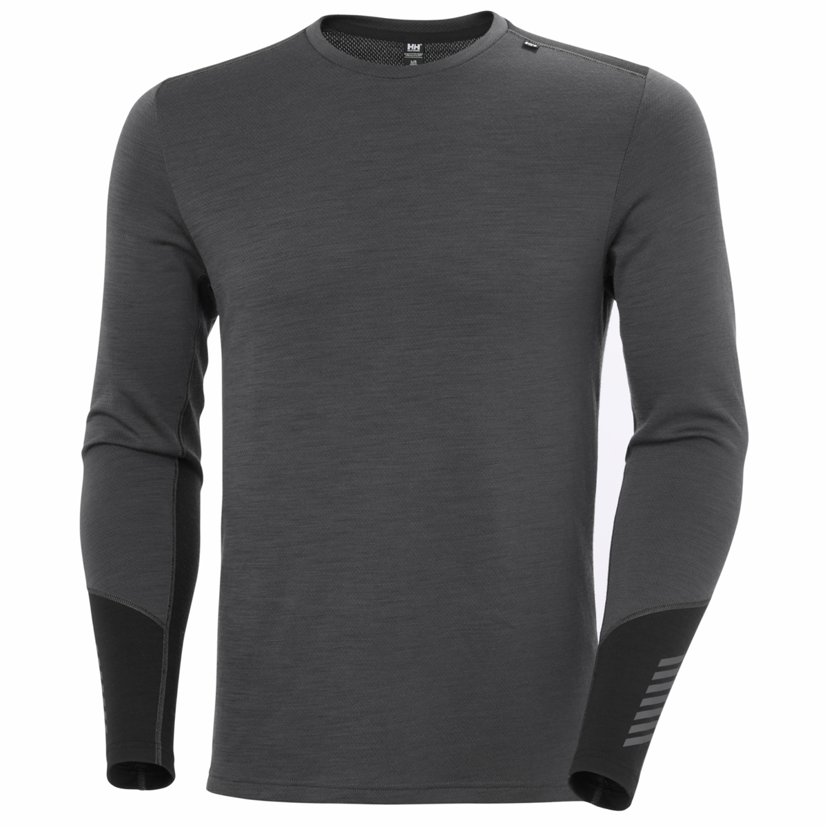 Helly Hansen Men's Lifa Merino Midweight Crew Neck Base Layer Top Thunder Grey 831 49364