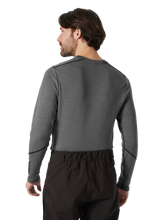 Load image into Gallery viewer, Helly Hansen Men&#39;s Lifa Merino Midweight Crew Neck Long Sleeve Base Layer Top (Concrete)
