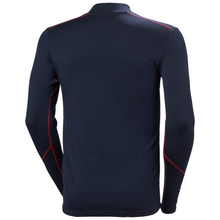 Load image into Gallery viewer, Helly Hansen Men&#39;s Lifa Merino Midweight Logo Long Sleeve Base Layer Top (Navy)
