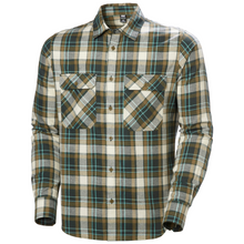 Load image into Gallery viewer, Helly Hansen Men&#39;s Lokka Flannel Organic Cotton Long Sleeve Shirt (Dark Jungle Fjell Plaid)
