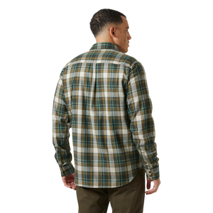 Helly Hansen Men's Lokka Flannel Organic Cotton Long Sleeve Shirt (Dark Jungle Fjell Plaid)