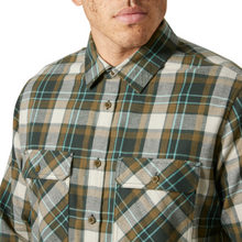 Load image into Gallery viewer, Helly Hansen Men&#39;s Lokka Flannel Organic Cotton Long Sleeve Shirt (Dark Jungle Fjell Plaid)
