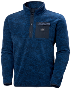 Helly Hansen Men's Maridalen Half Snap Fleece (Ocean Wave Print)