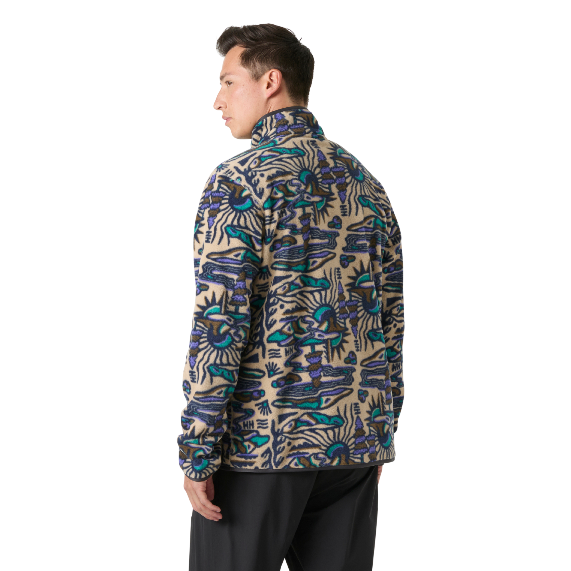 Helly Hansen Men's Maridalen Printed Half Snap Fleece (Khaki Rayco)