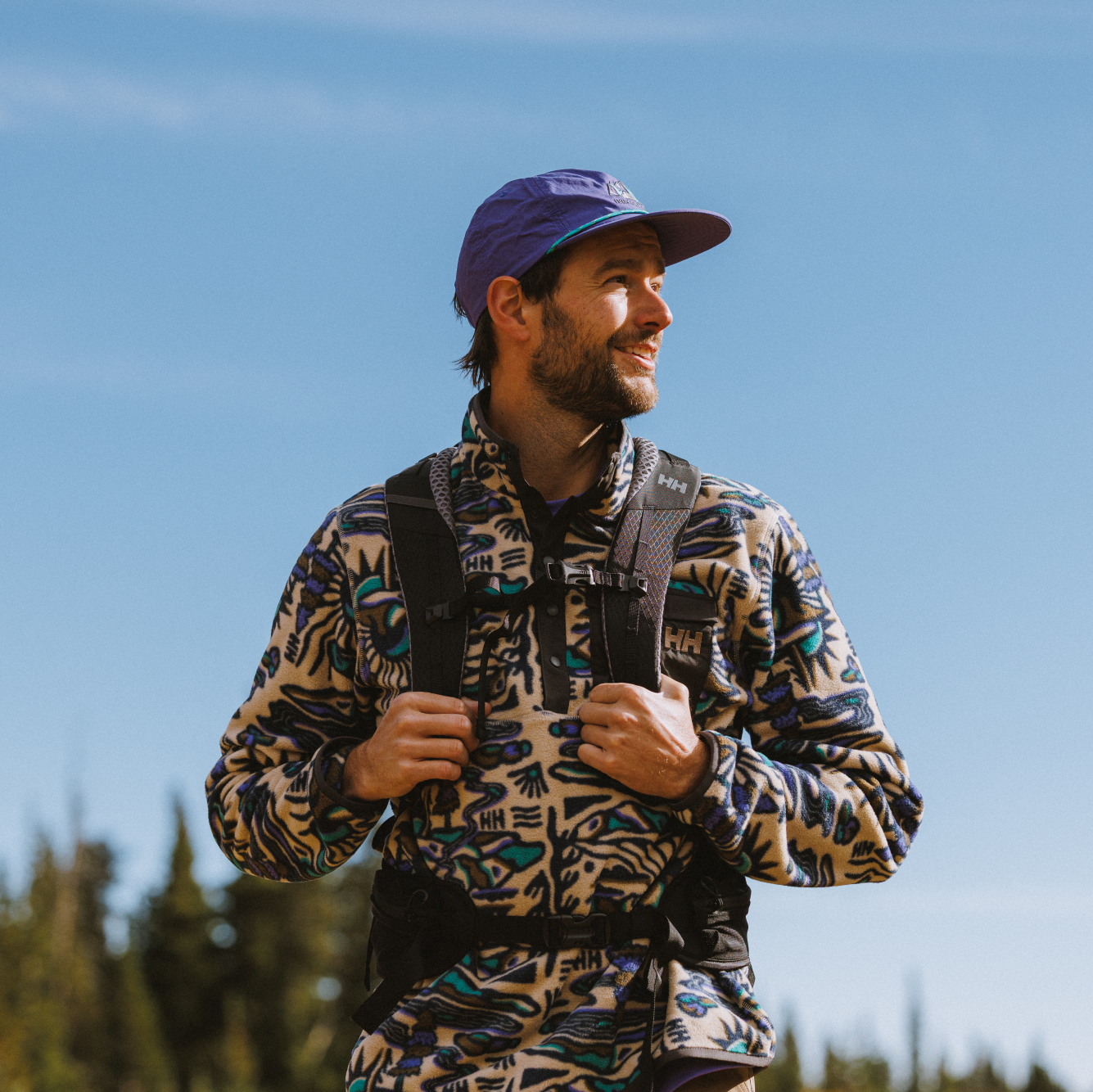 Helly Hansen Men's Maridalen Printed Half Snap Fleece (Khaki Rayco)