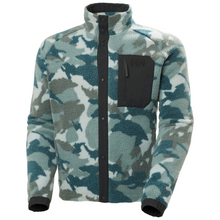 Load image into Gallery viewer, Helly Hansen Men&#39;s Panorama Pile Printed Full Snap Fleece (Dark Creek/Woodland Camo)
