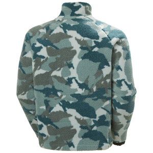 Helly Hansen Men's Panorama Pile Printed Full Snap Fleece (Dark Creek/Woodland Camo)