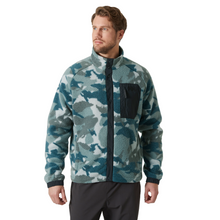 Load image into Gallery viewer, Helly Hansen Men&#39;s Panorama Pile Printed Full Snap Fleece (Dark Creek/Woodland Camo)
