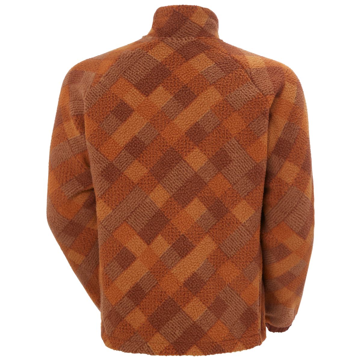 Helly Hansen Men's Panorama Printed Pile Full Snap Fleece (Ginger Biscuit Plaid AOP)