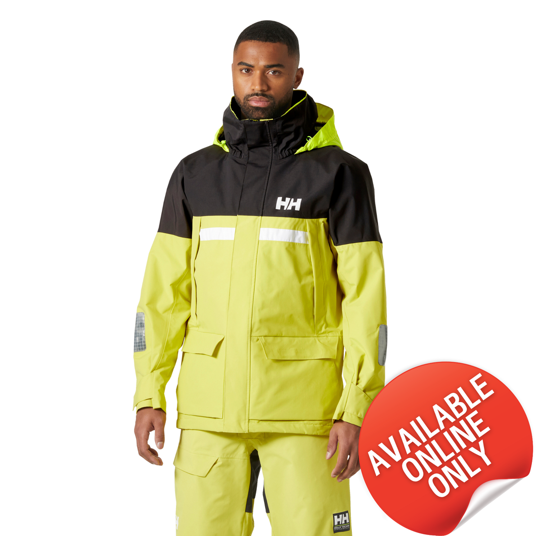 Helly Hansen Men's Pier 4.0 HT Waterproof Sailing Jacket (Cyber Lime)