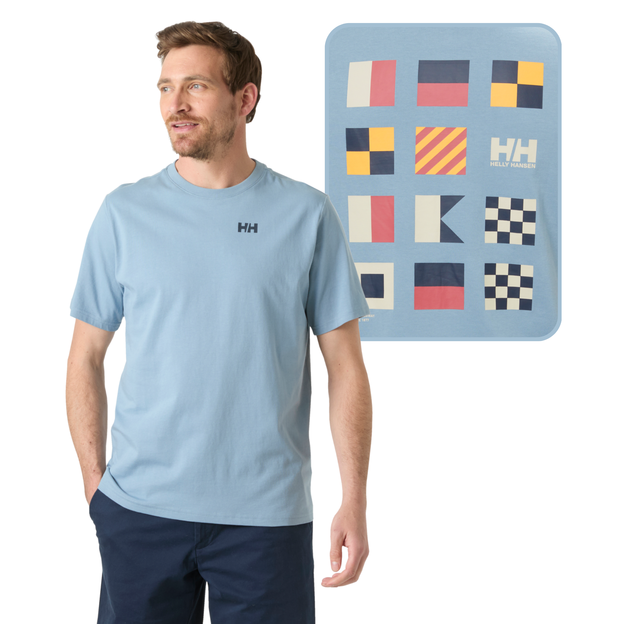 Helly Hansen Men's Shoreline Short Sleeve T-Shirt 3.0 (Windy Blue)