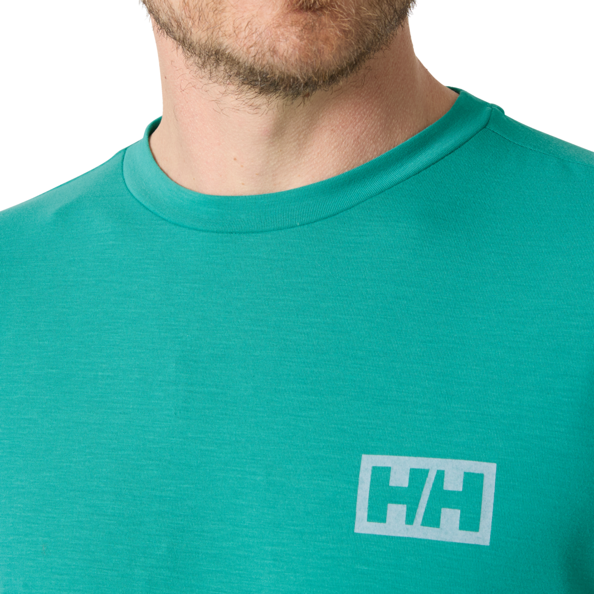 Helly Hansen Men's Skog Graphic UPF40 Long Sleeve Tee (Dark Mint)