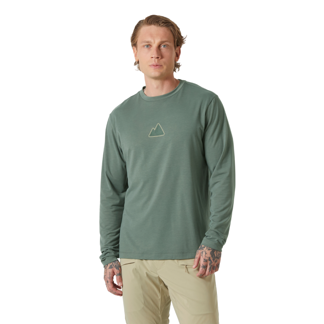 Helly Hansen Men's Skog Graphic UPF40 Long Sleeve Tee (Grey Cactus)