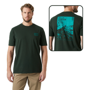 Helly Hansen Men's Skog Recycled Graphic Short Sleeve T-Shirt (Dark Jungle)
