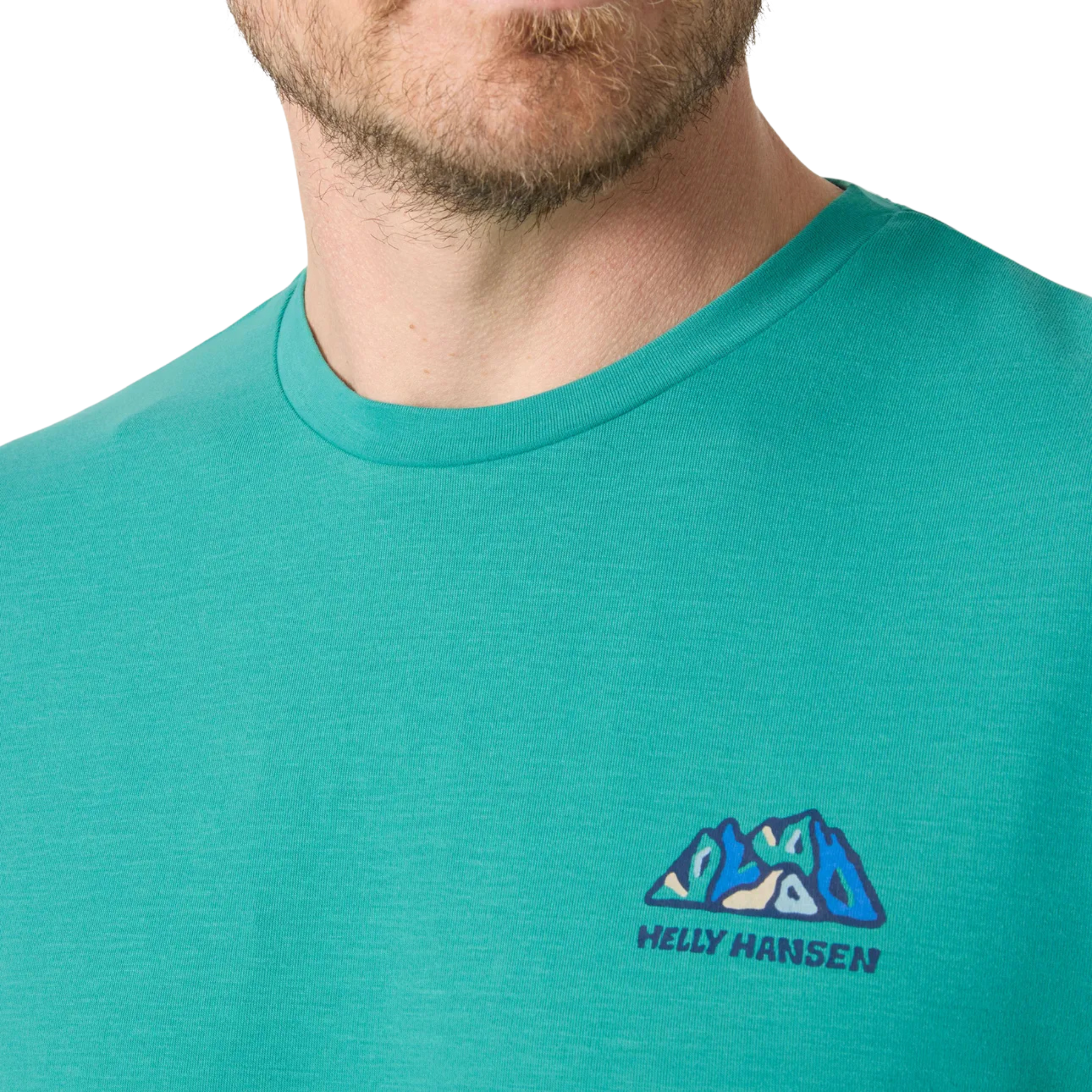 Helly Hansen Men's Skog UPF50 Recycled Graphic Short Sleeve Tee Dark Mint 472 63082