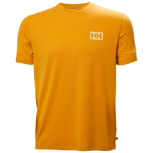 Load image into Gallery viewer, Helly Hansen Men's Skog UPF50 Recycled Graphic Short Sleeve Tee (Mustard)
