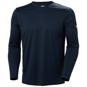 Helly Hansen Men's Tech Crew Neck Long Sleeve UPF50 Technical Top 2.0 (Navy)