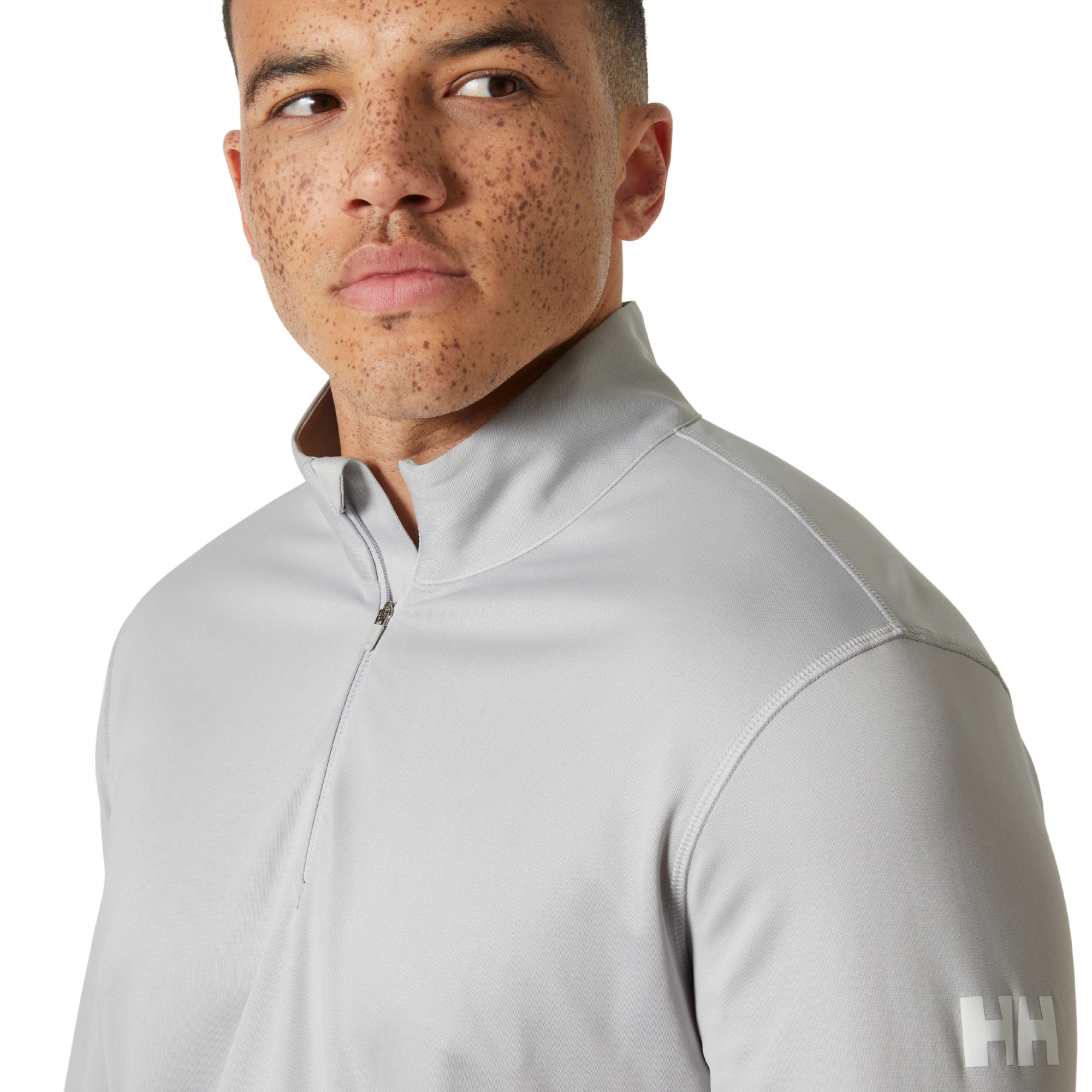Helly Hansen Men's Tech Half Zip 2.0 UPF50 Technical Top (Grey Fog)