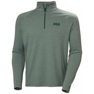 Helly Hansen Men's Tyri Knit Half Zip Fleece Top (Jungle Green Melange)