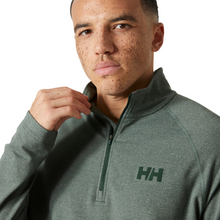 Load image into Gallery viewer, Helly Hansen Men&#39;s Tyri Knit Half Zip Fleece Top (Jungle Green Melange)
