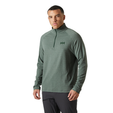 Load image into Gallery viewer, Helly Hansen Men&#39;s Tyri Knit Half Zip Fleece Top (Jungle Green Melange)
