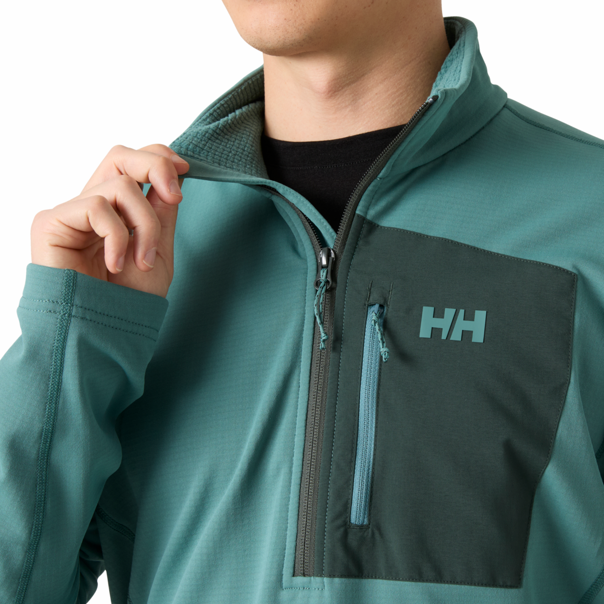 Helly Hansen Men's Versalite Half Zip Fleece Top Opal Green 494 49550