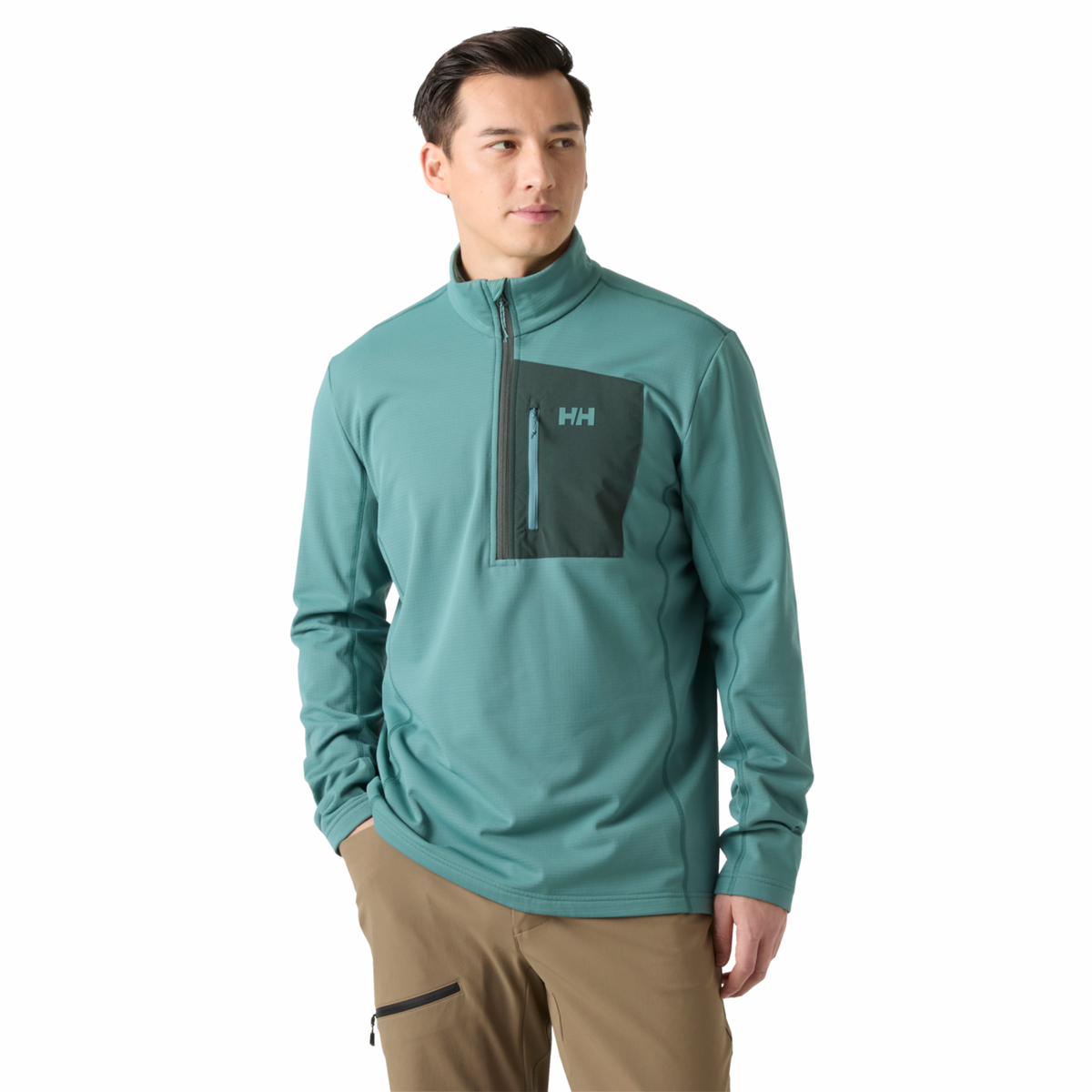 Helly Hansen Men's Versalite Half Zip Fleece Top Opal Green 494 49550