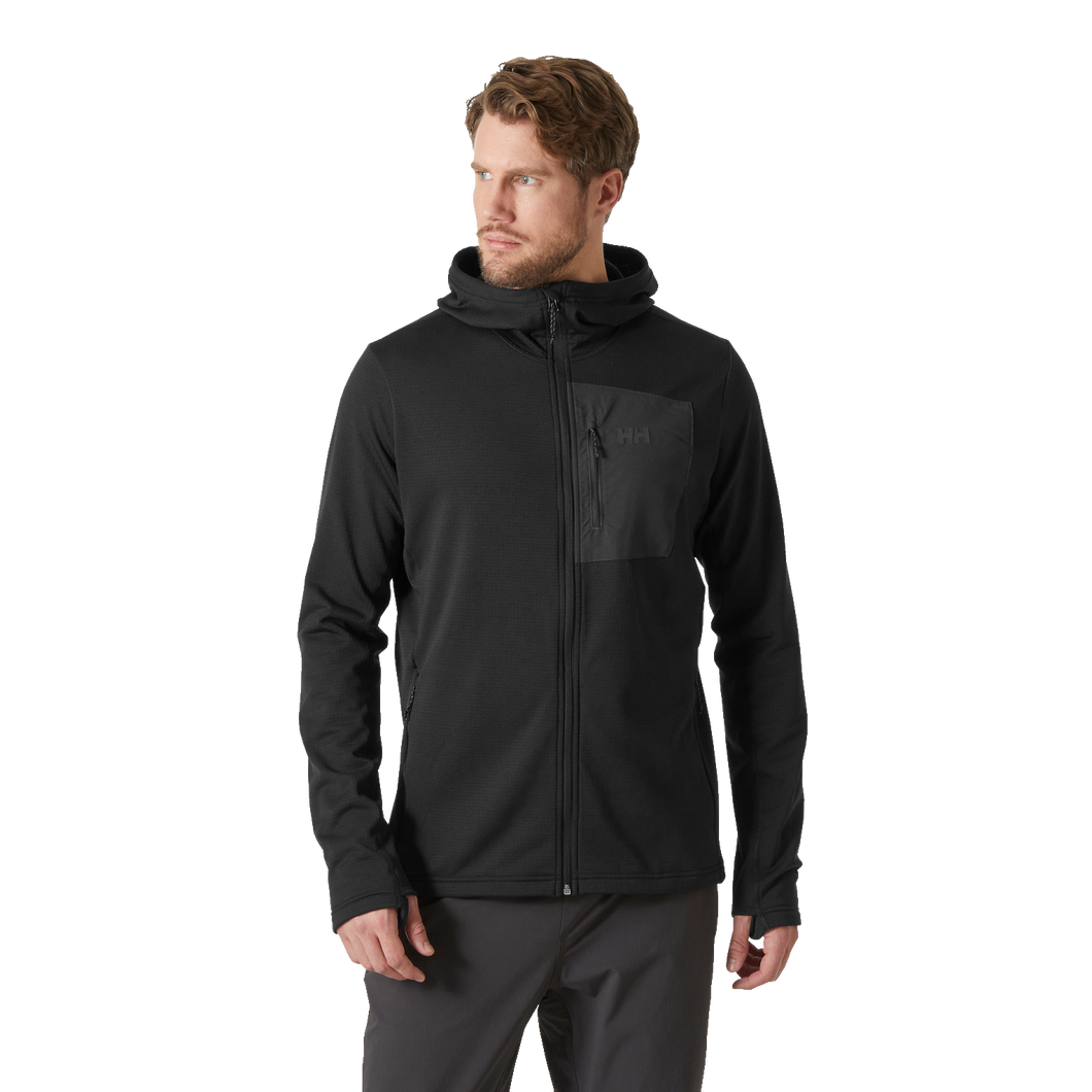 Helly Hansen Men's Versalite Hooded Full Zip Fleece Jacket (Black)