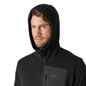 Helly Hansen Men's Versalite Hooded Full Zip Fleece Jacket (Black)