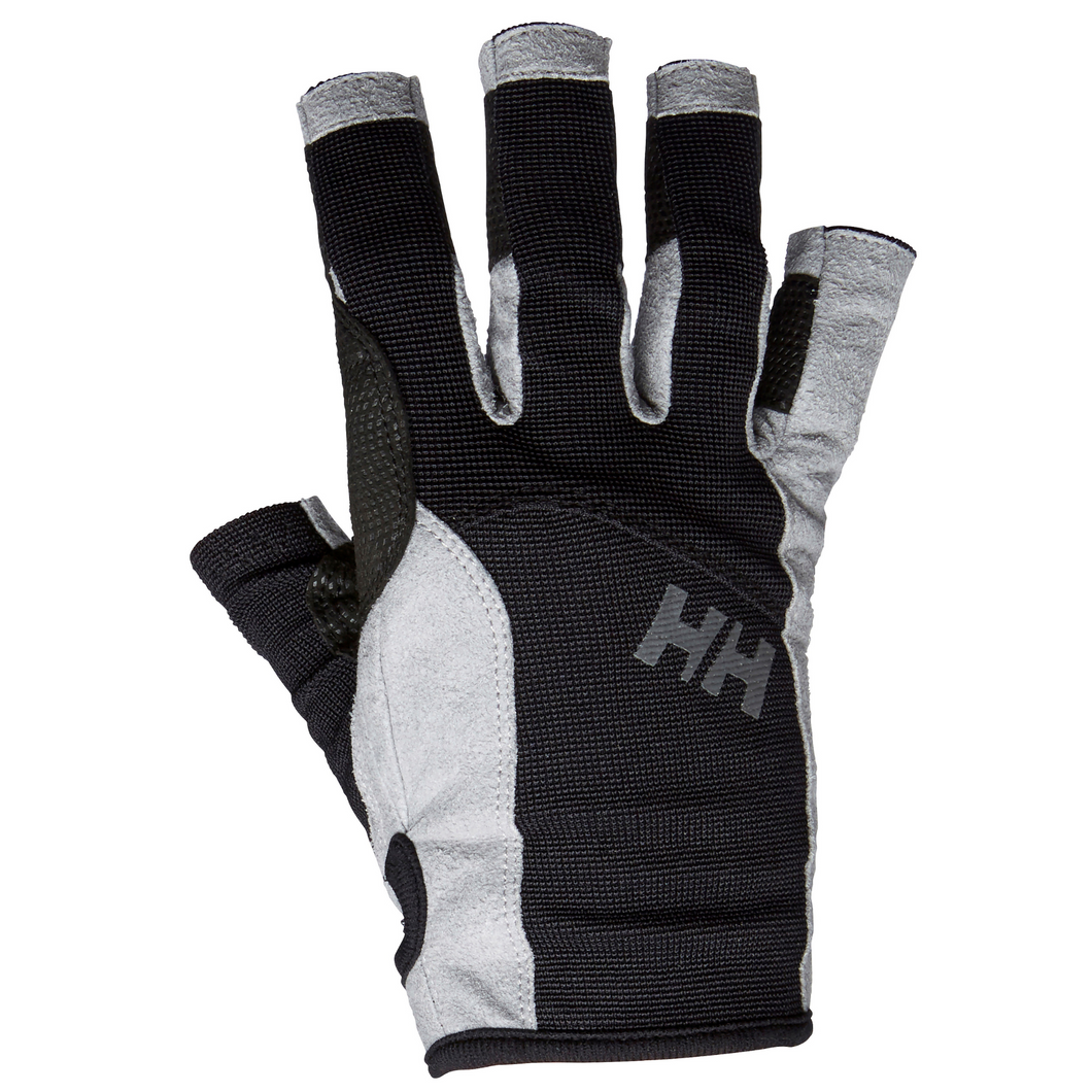 Helly Hansen Unisex Sailing Gloves - Short Finger (Black)
