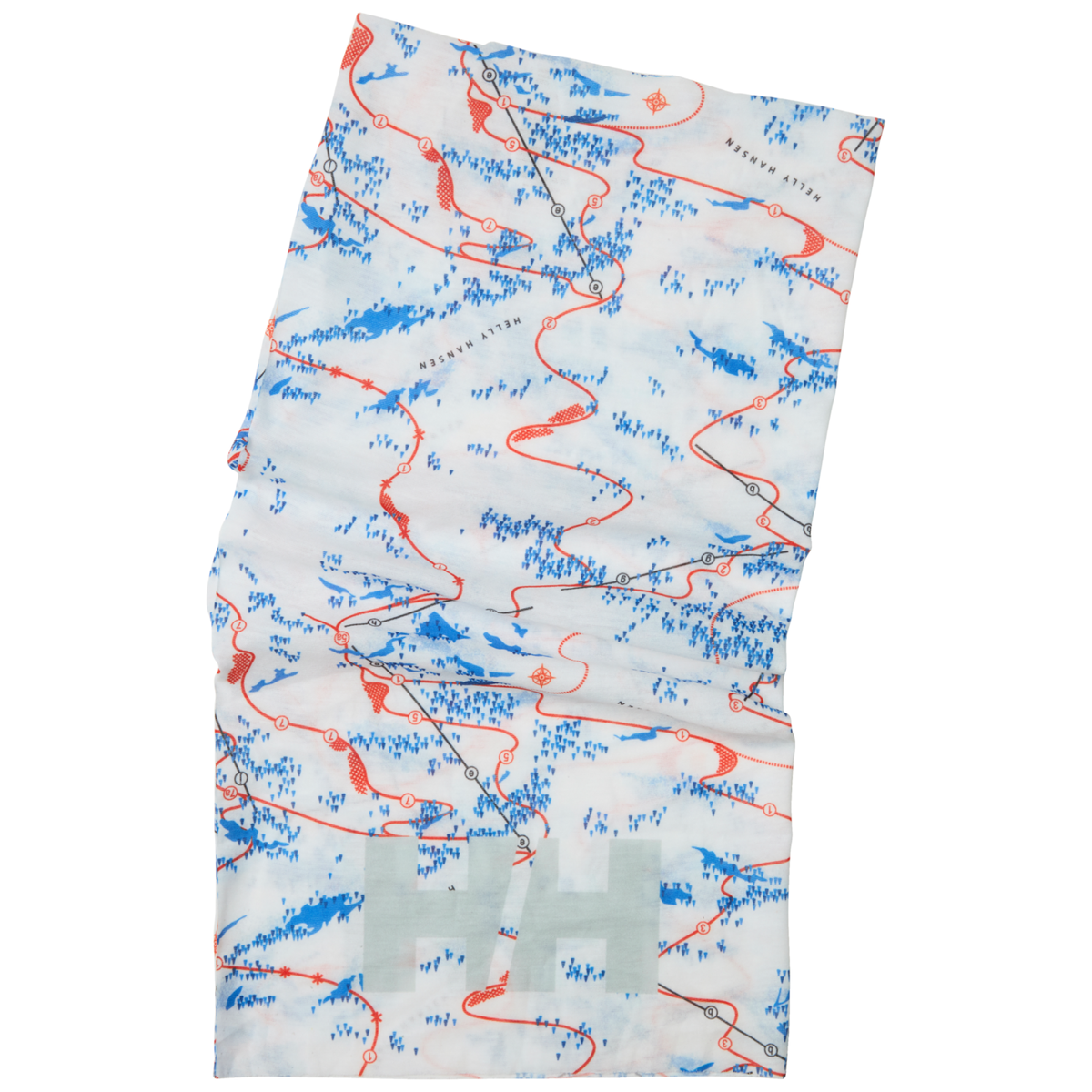 Helly Hansen Unisex Neck Gaiter White Slope Map AOP 008 67963