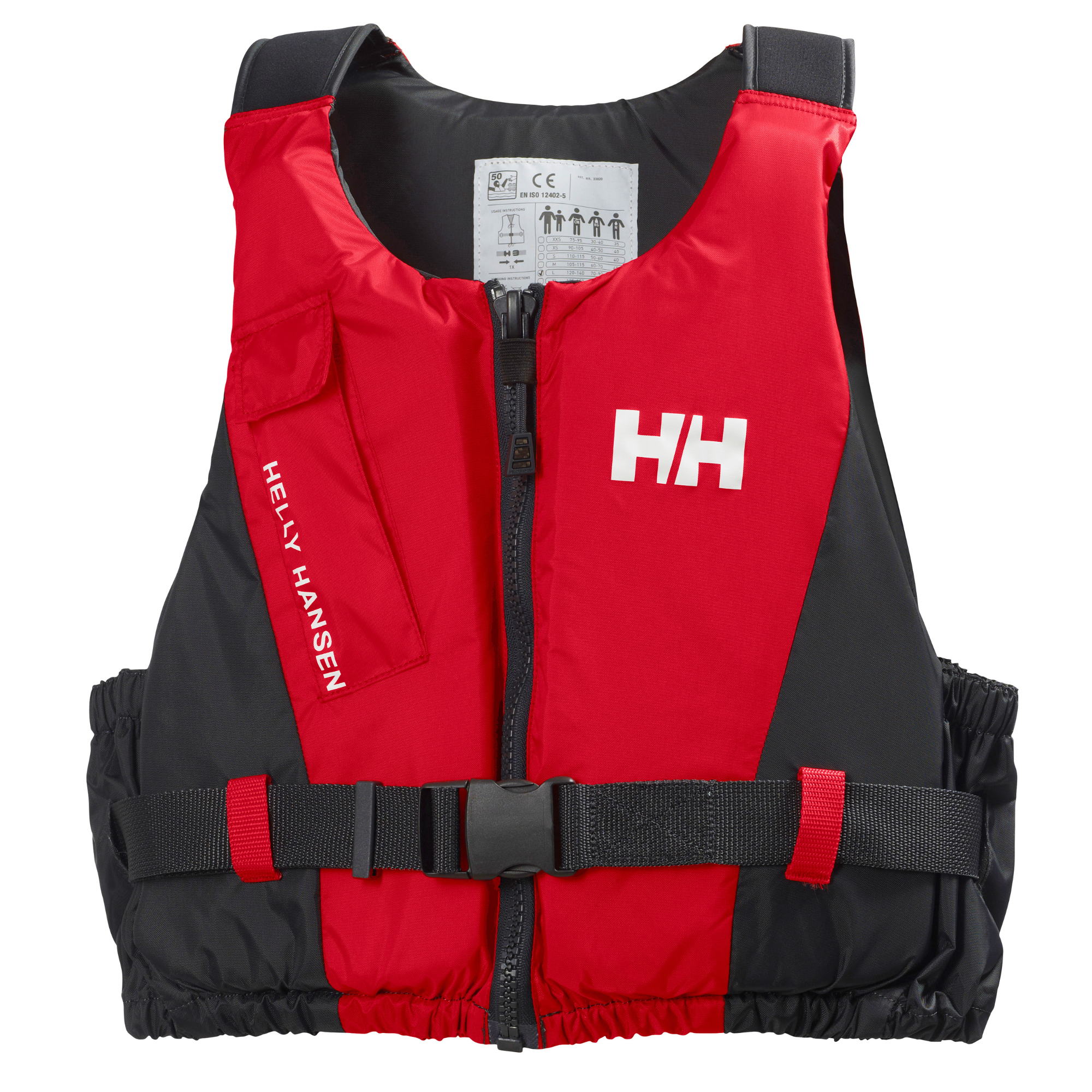 Helly Hansen Unisex Rider Vest 50N Buoyancy Aid (Red/Ebony)