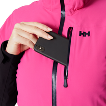 Load image into Gallery viewer, Helly Hansen Women&#39;s Alphelia Insulated HT Waterproof Ski Jacket (Dragon Fruit Black)
