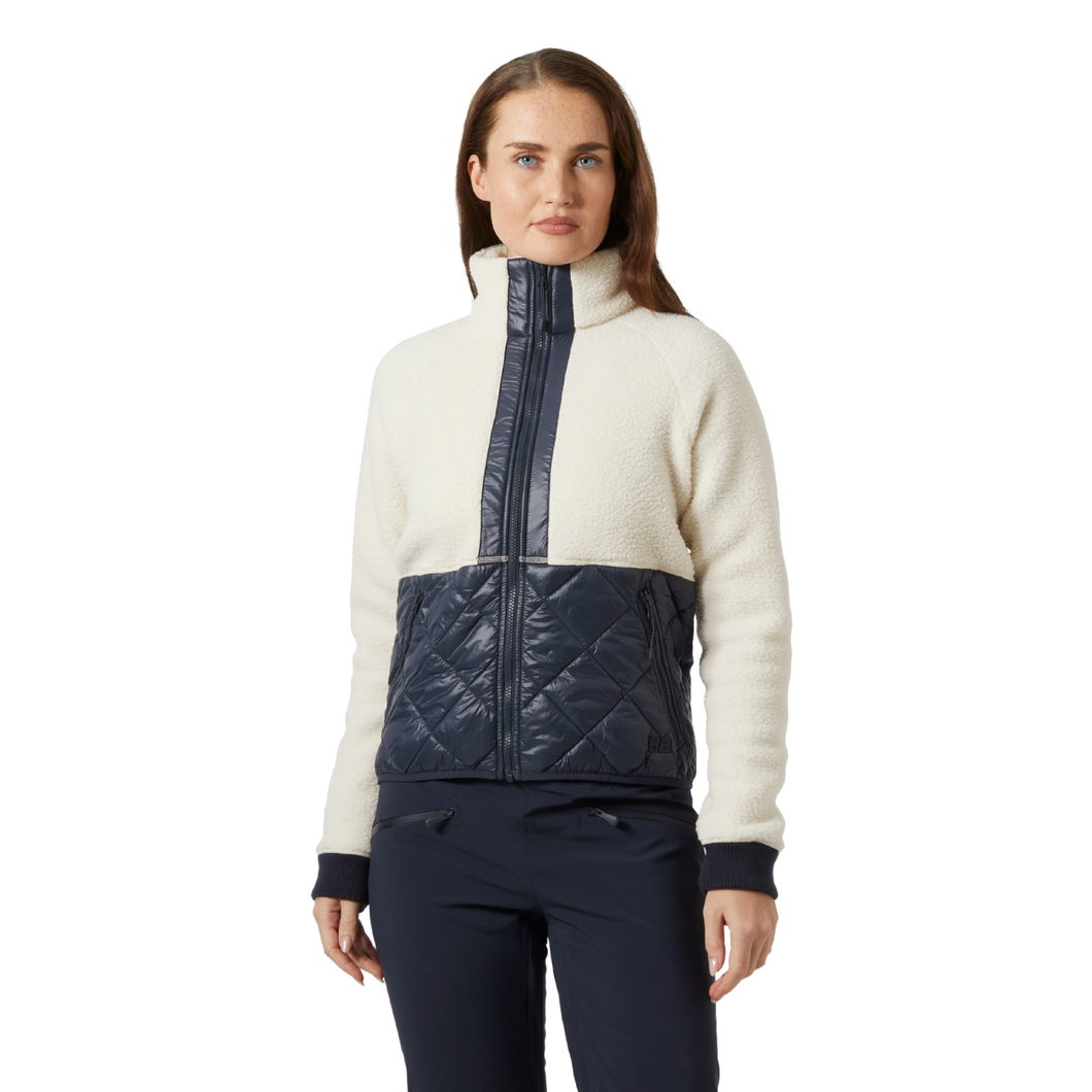 Helly Hansen Women's Bliss Hybrid Full Zip Fleece Jacket (Cream)