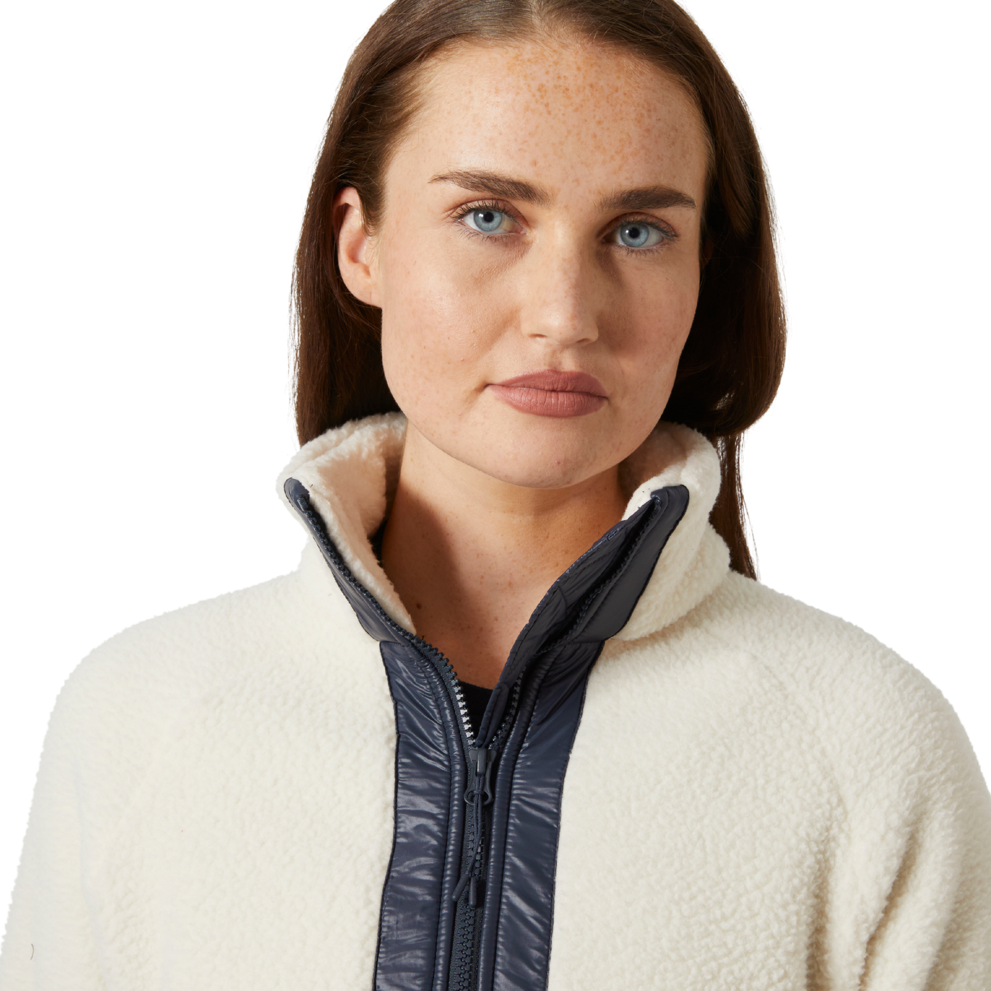Helly Hansen Women's Bliss Hybrid Full Zip Fleece Jacket (Cream)