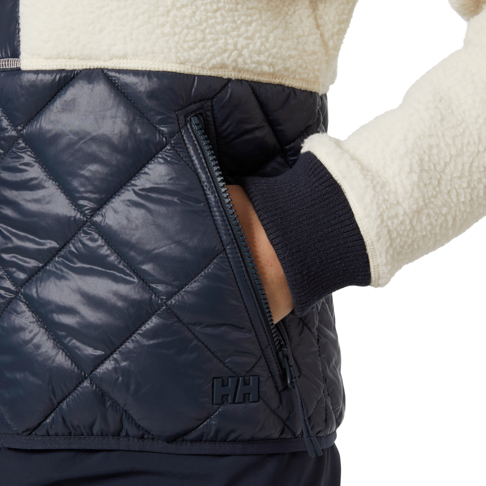 Helly Hansen Women's Bliss Hybrid Full Zip Fleece Jacket (Cream)