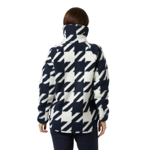 Load image into Gallery viewer, Helly Hansen Women&#39;s Bliss Pile Half Zip Fleece Top (Navy Houndstooth AOP)
