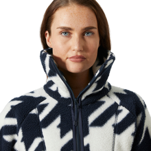 Load image into Gallery viewer, Helly Hansen Women&#39;s Bliss Pile Half Zip Fleece Top (Navy Houndstooth AOP)

