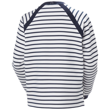 Load image into Gallery viewer, Helly Hansen Women's Capri Sweatshirt (White Navy Stripe)
