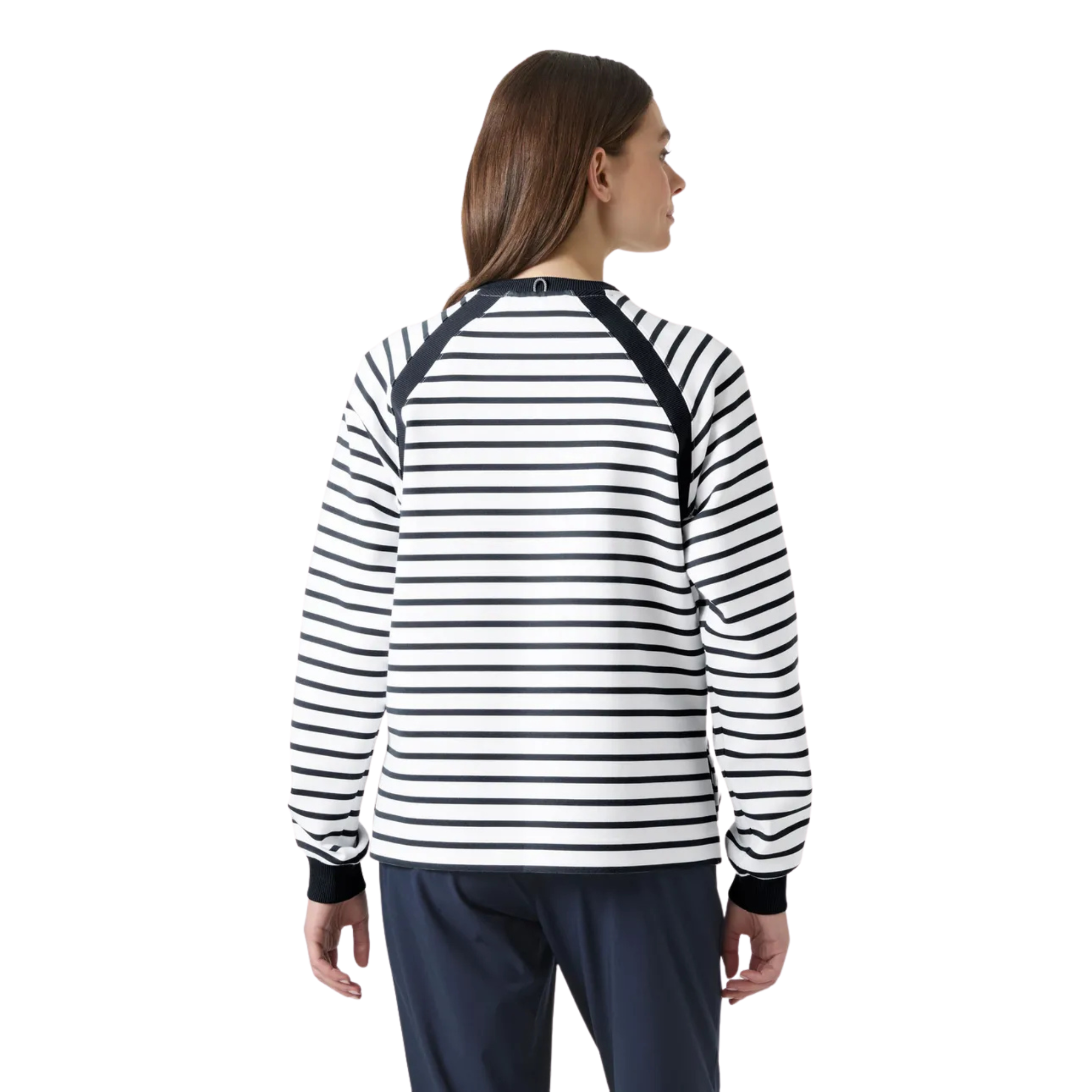Helly Hansen Women's Capri Sweatshirt (White Navy Stripe)