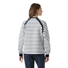Load image into Gallery viewer, Helly Hansen Women's Capri Sweatshirt (White Navy Stripe)
