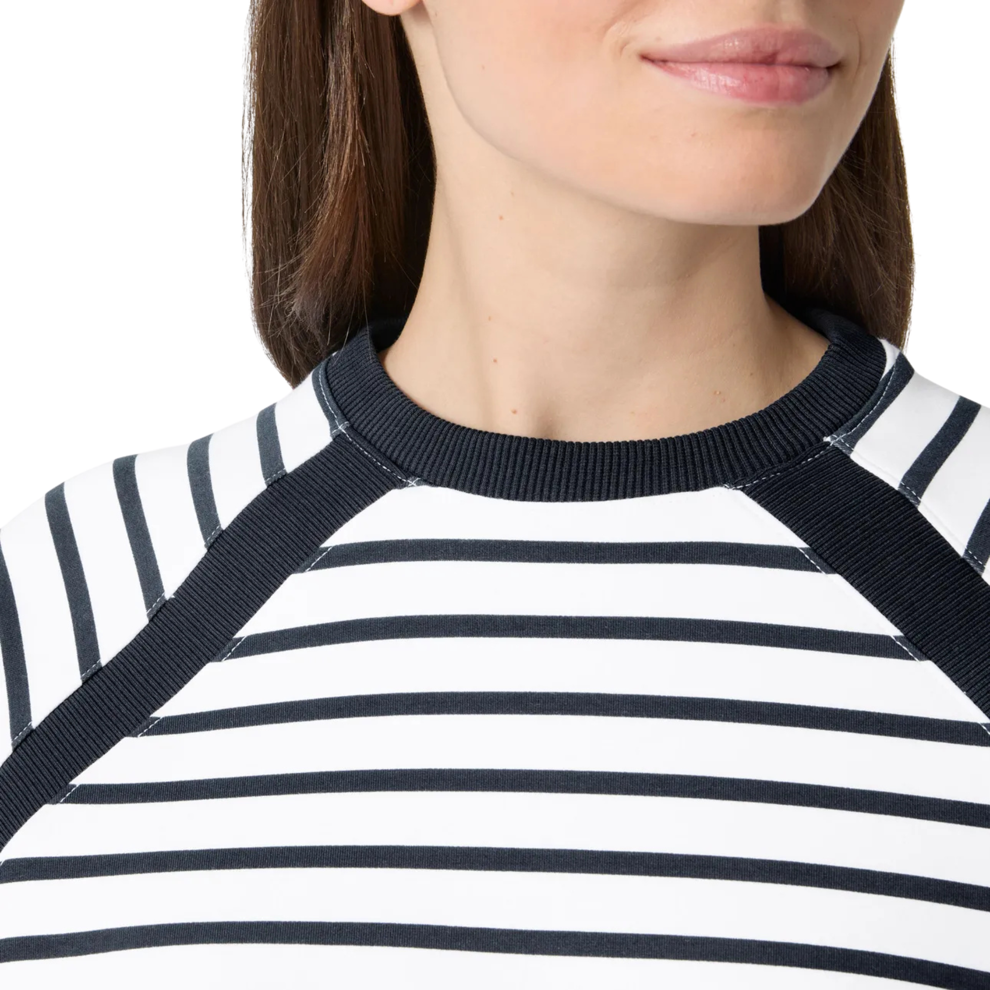Helly Hansen Women's Capri Sweatshirt (White Navy Stripe)