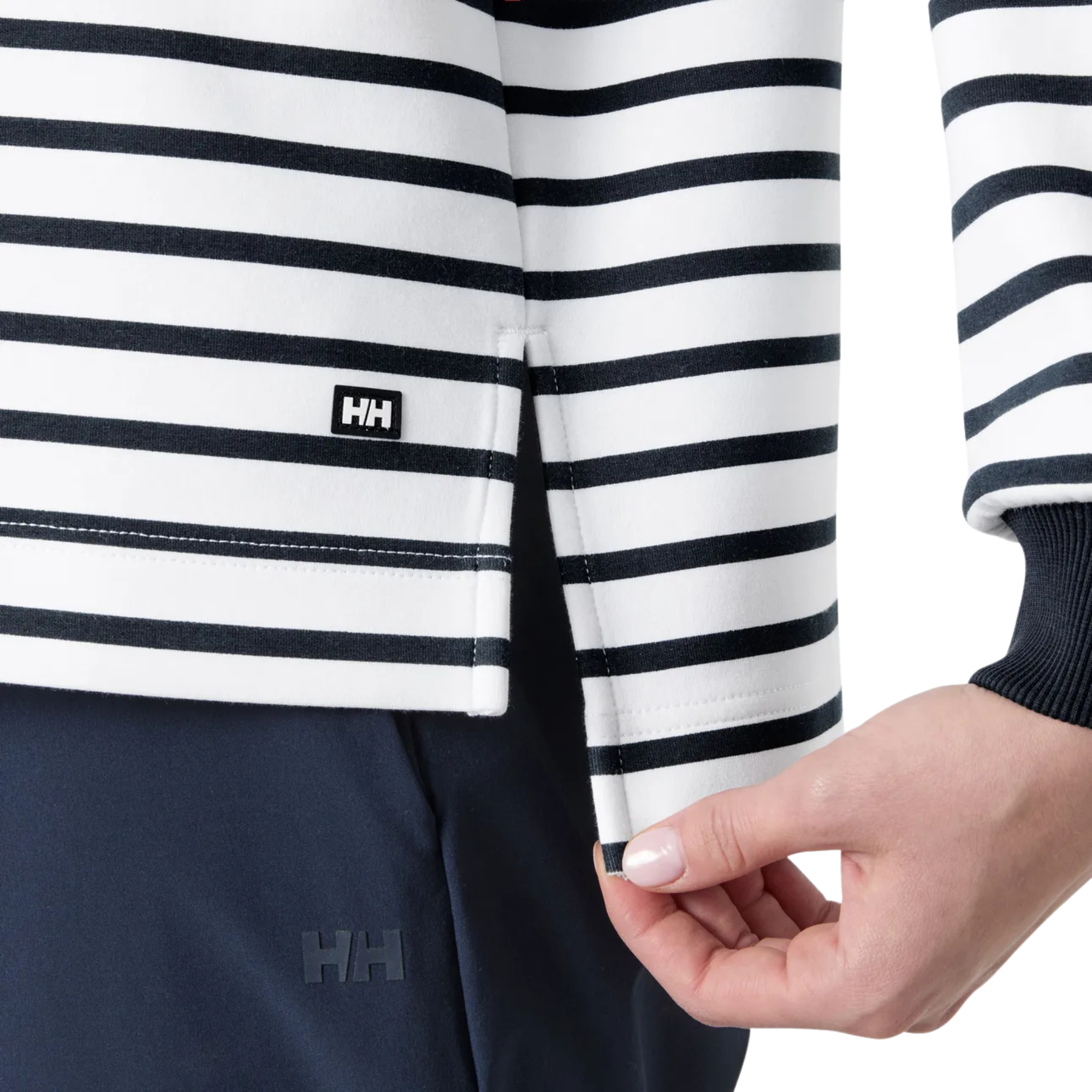Helly Hansen Women's Capri Sweatshirt (White Navy Stripe)
