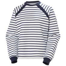 Load image into Gallery viewer, Helly Hansen Women's Capri Sweatshirt (White Navy Stripe)
