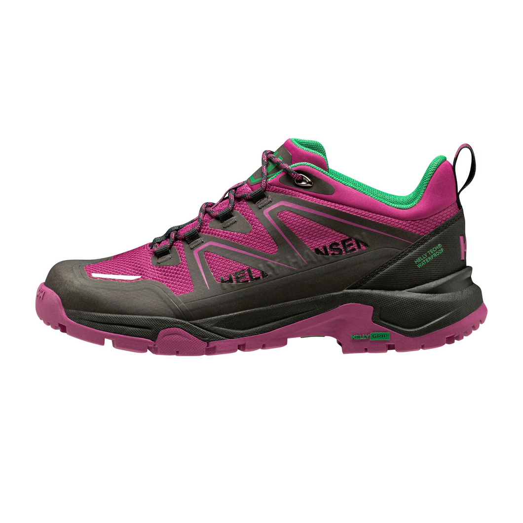 Helly Hansen Women's Cascade Low HT Waterproof Trail Shoes (Magenta 2.0/Evergreen)