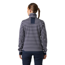 Load image into Gallery viewer, Helly Hansen Women&#39;s Crew Full Zip Fleece (Navy Stripe)
