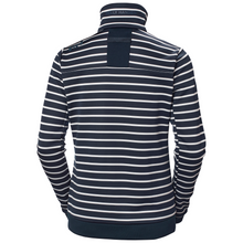 Load image into Gallery viewer, Helly Hansen Women&#39;s Crew Full Zip Fleece (Navy Stripe)
