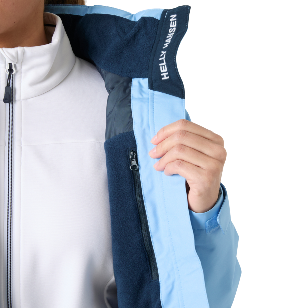 Helly Hansen Women's Crew Hooded Midlayer HT Waterproof Insulated Jacket 2.0 Bright Blue 627 34447