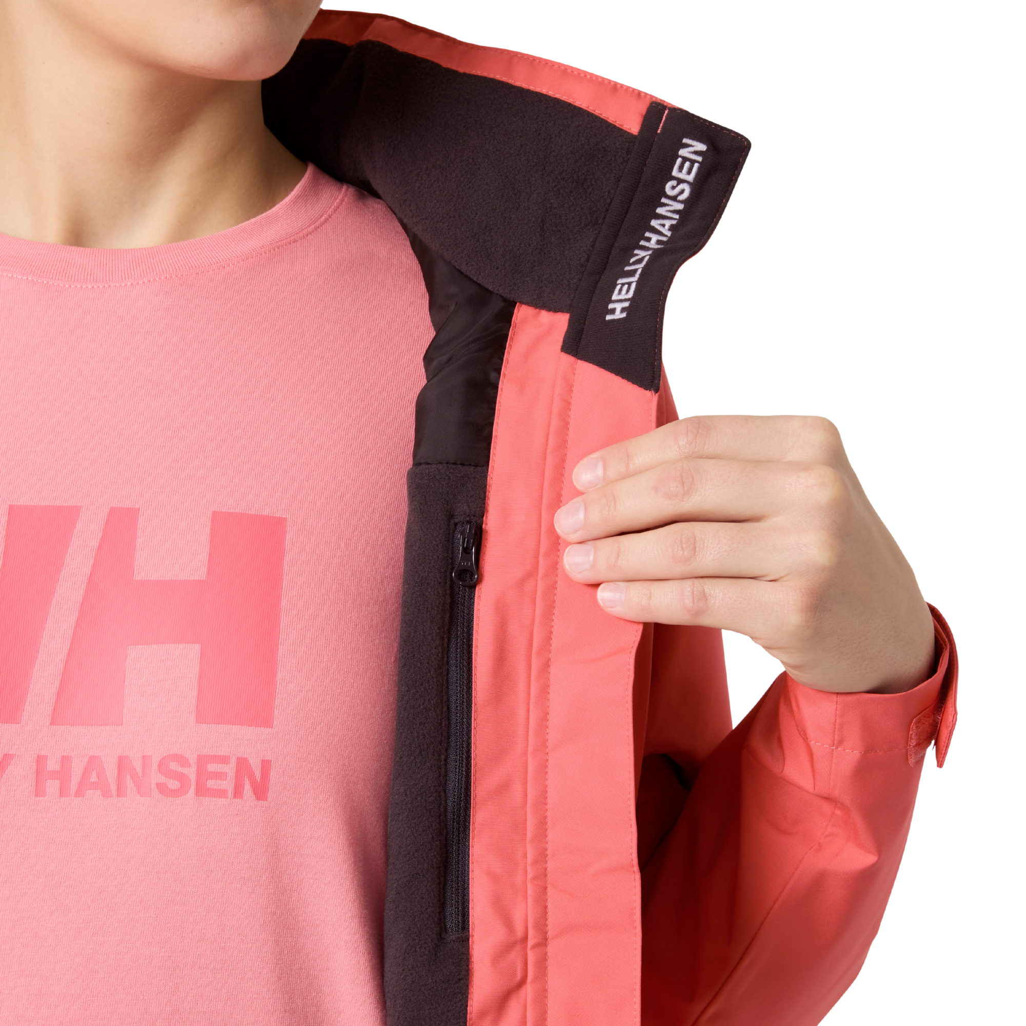 Helly Hansen Women's Crew Hooded Midlayer HT Waterproof Insulated Jacket 2.0 (Sunset Pink)