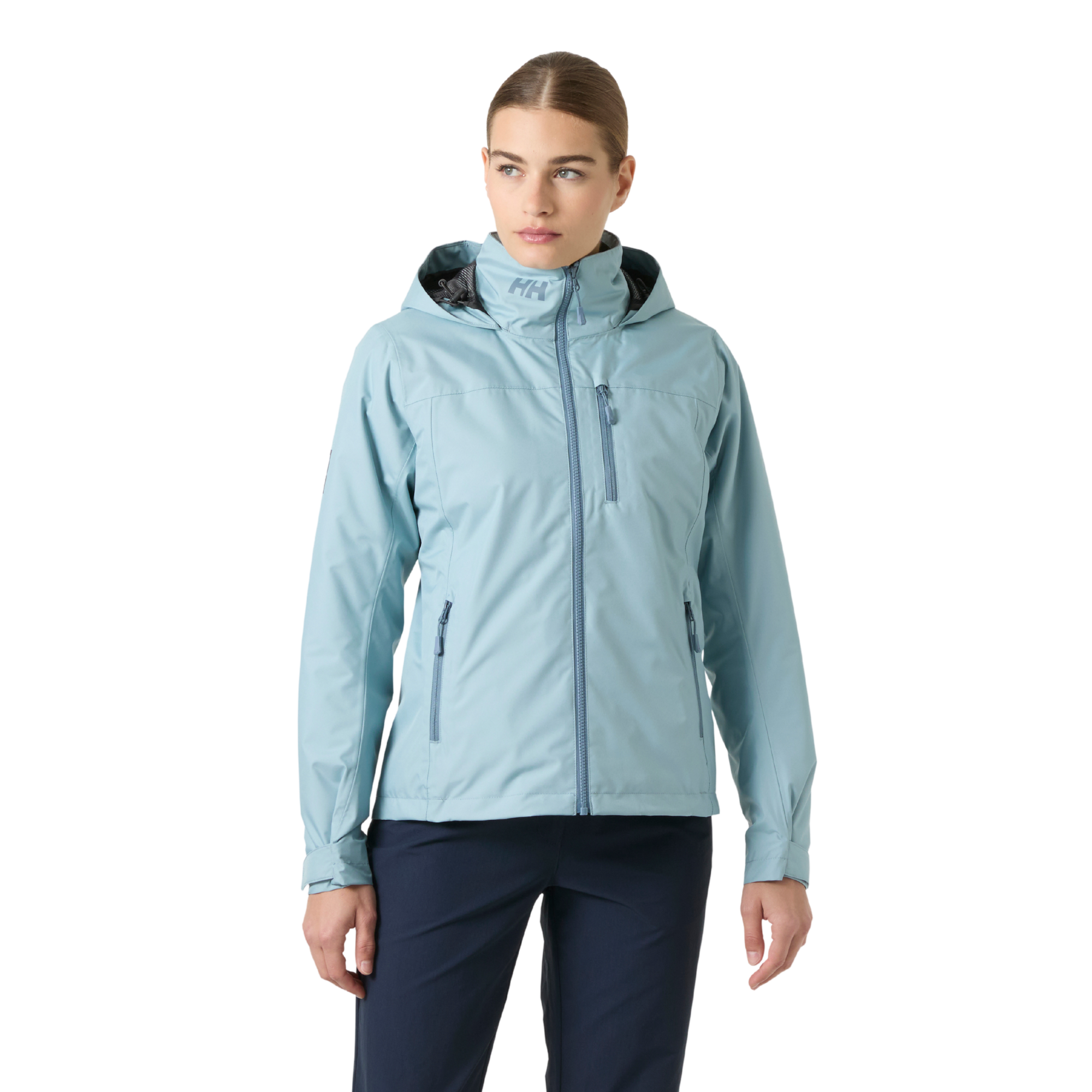 Helly Hansen Women's Crew Hooded Midlayer HT Waterproof Insulated Jacket 2.0 (Windy Blue)